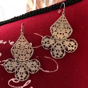 Silver tone earrings